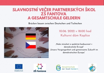 Slavnostní večer partnerský škol ZŠ Fantova a Gesamtschule Geldern 